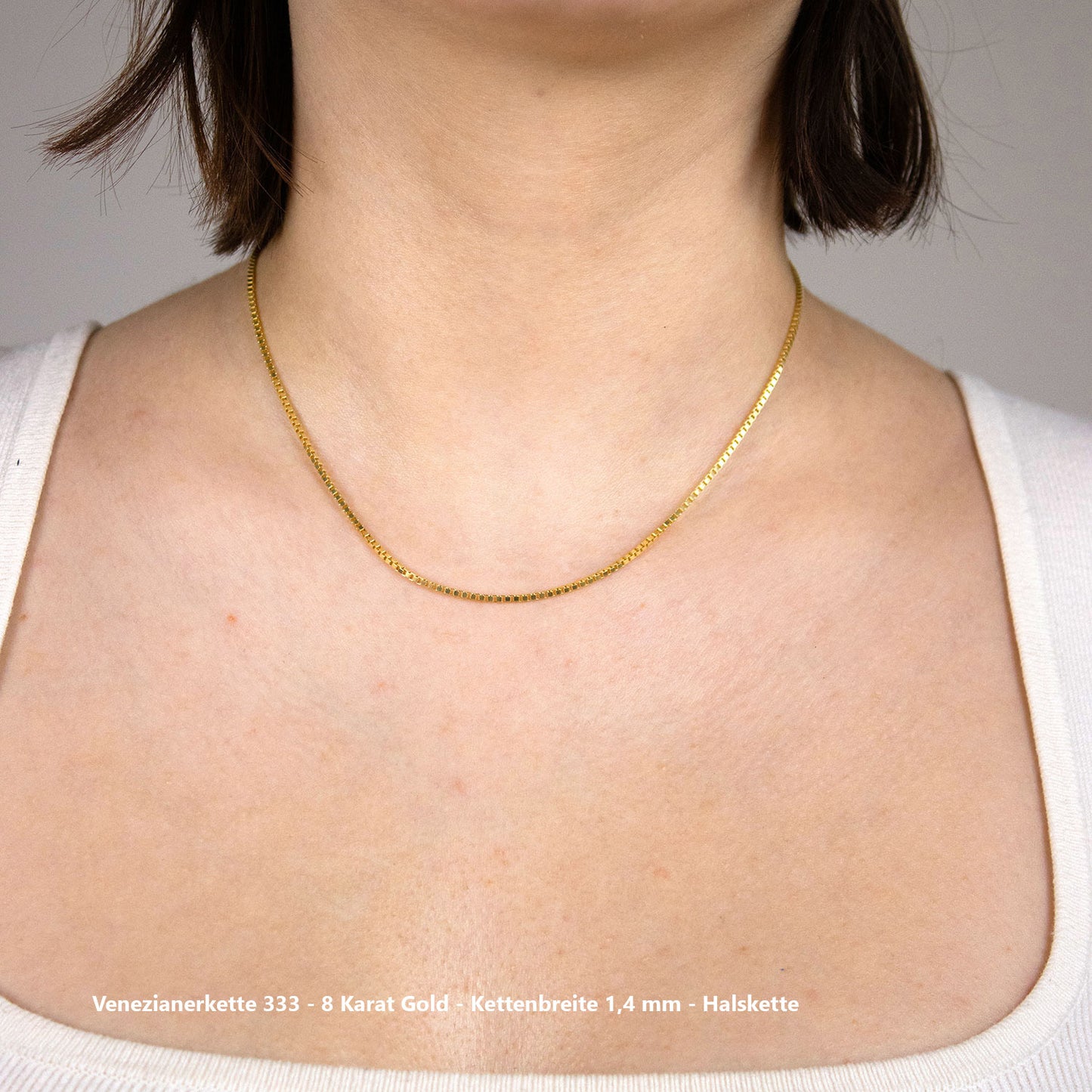 Edle Venezianerkette Halskette - 333 - 8 Karat Gold Juwelier Qualität