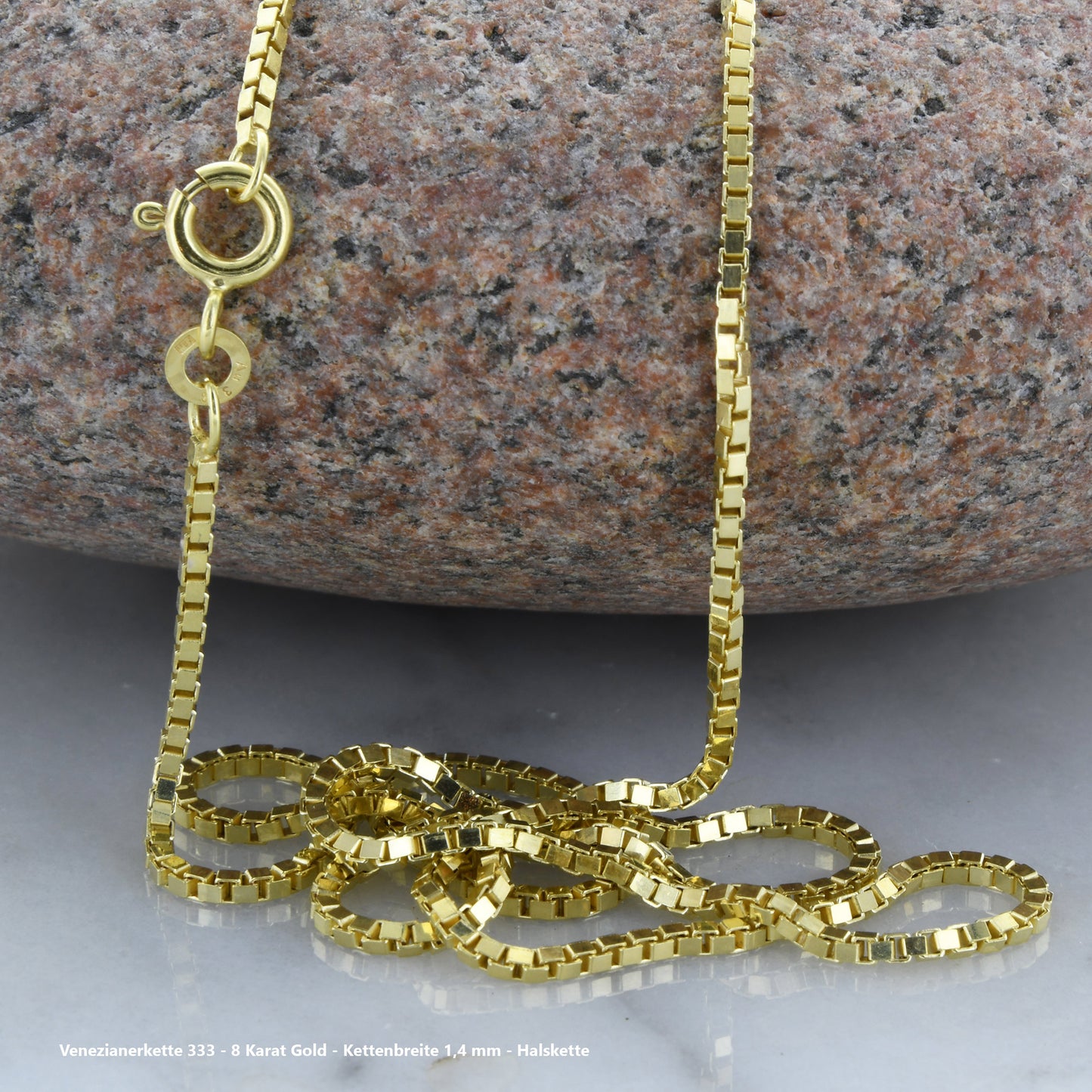 Edle Venezianerkette Halskette - 333 - 8 Karat Gold Juwelier Qualität