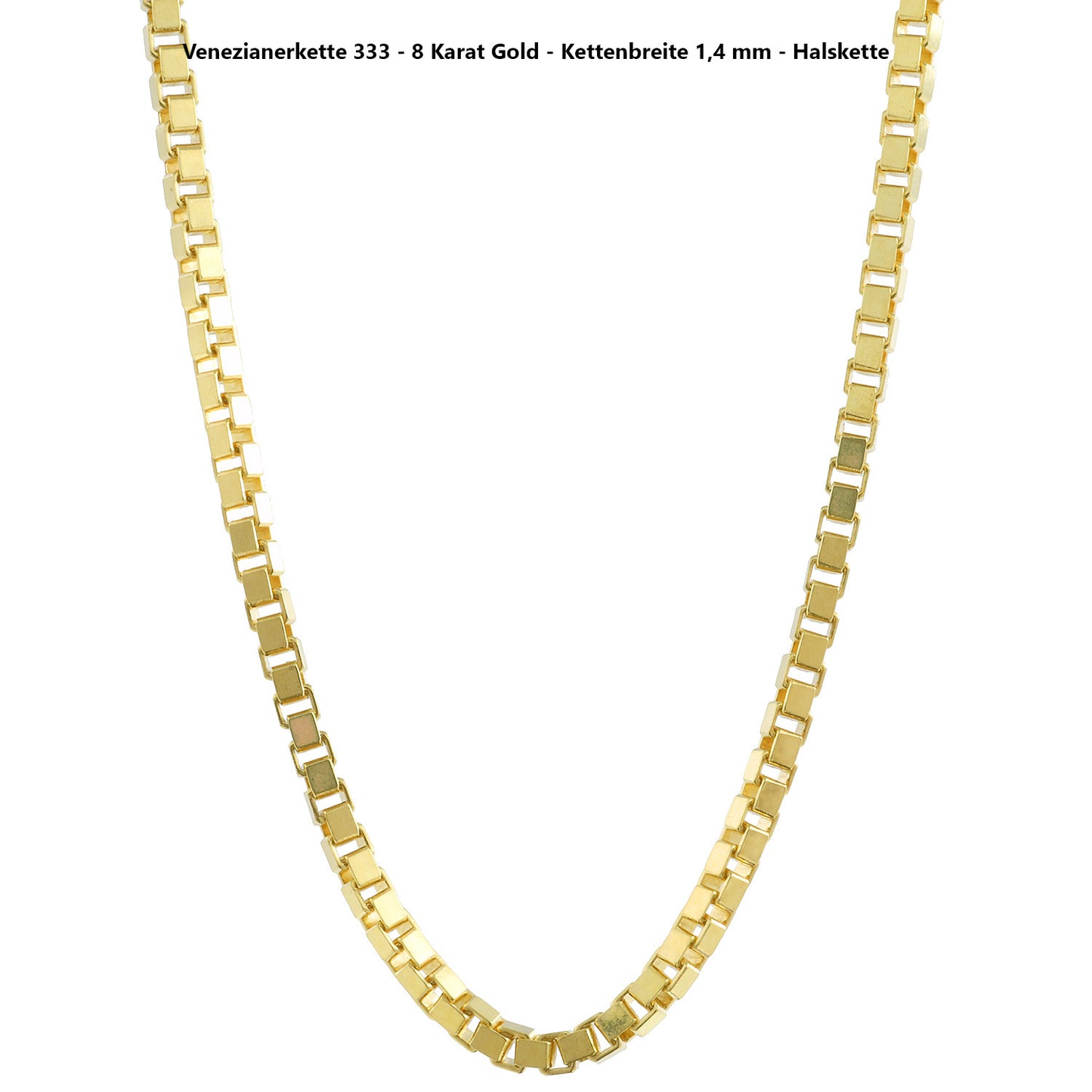 Edle Venezianerkette Halskette - 333 - 8 Karat Gold Juwelier Qualität