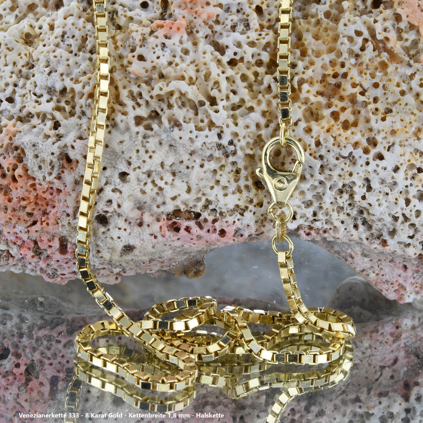 Edle Venezianerkette Halskette - 333 - 8 Karat Gold Juwelier Qualität