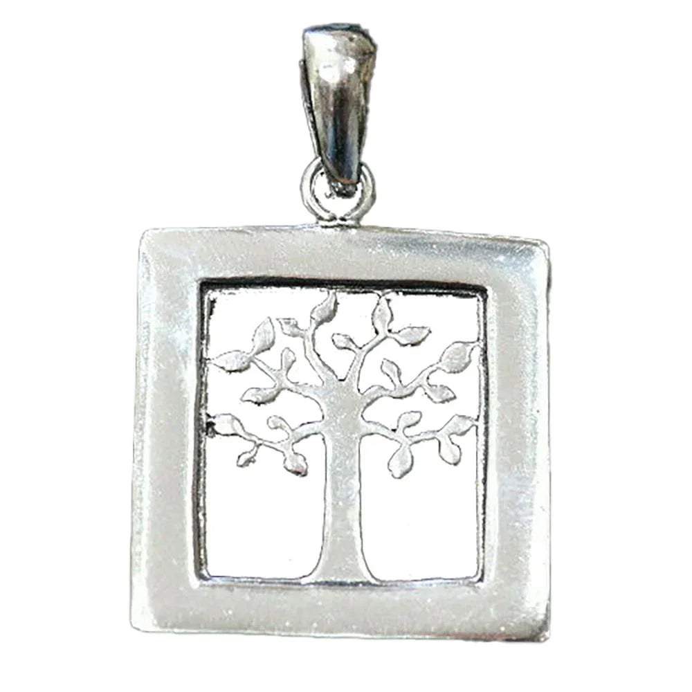 Baum im Rahmen Schmuck Anhänger 925er Silber