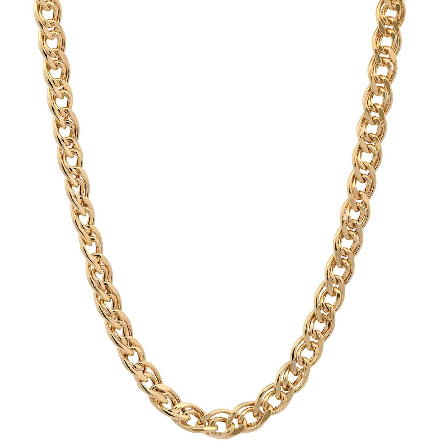 Goldkette Zwillingspanzerkette hohl Halskette 3,7 mm 375-9 Karat Gold