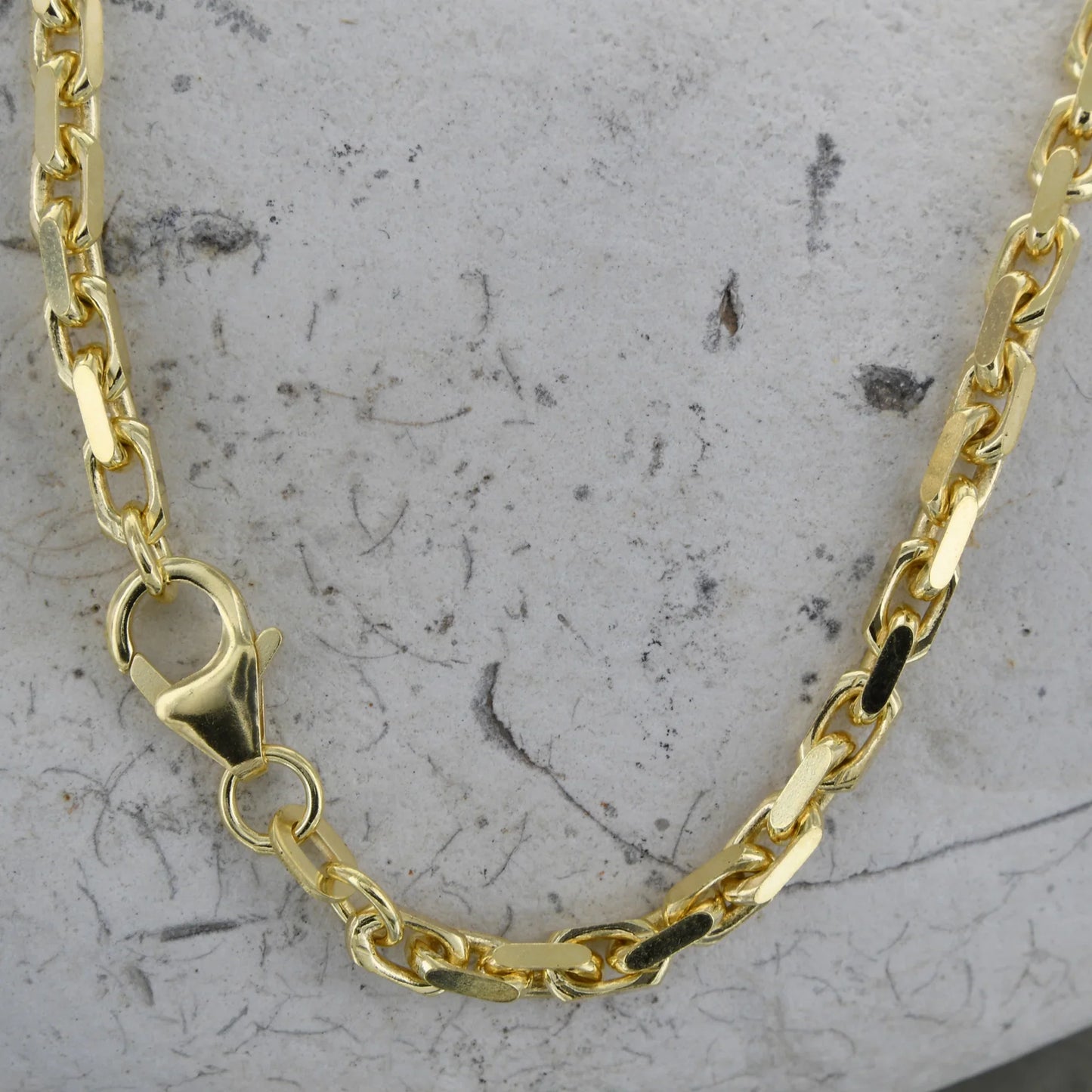 Ankerkette diamantiert Länge 55cm - Breite 3,0mm - 750-18 Karat Gold