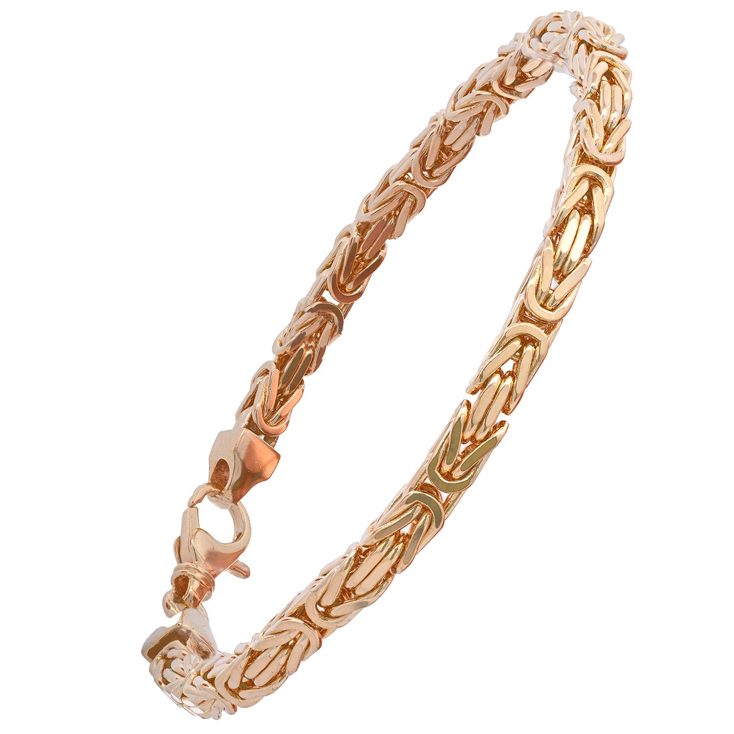 Goldarmband Königskette Armkette Breite 4,0mm massiv 585-14 Karat Gold