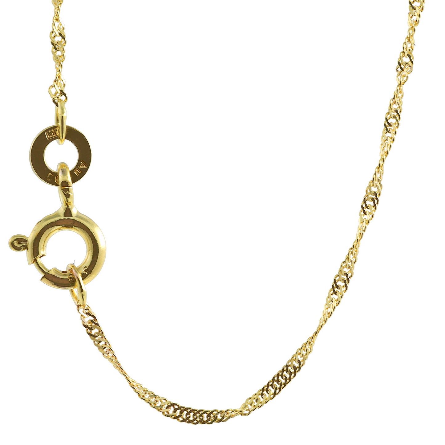 Singapurkette Halskette 333 - 8 Karat Gold Auswahl