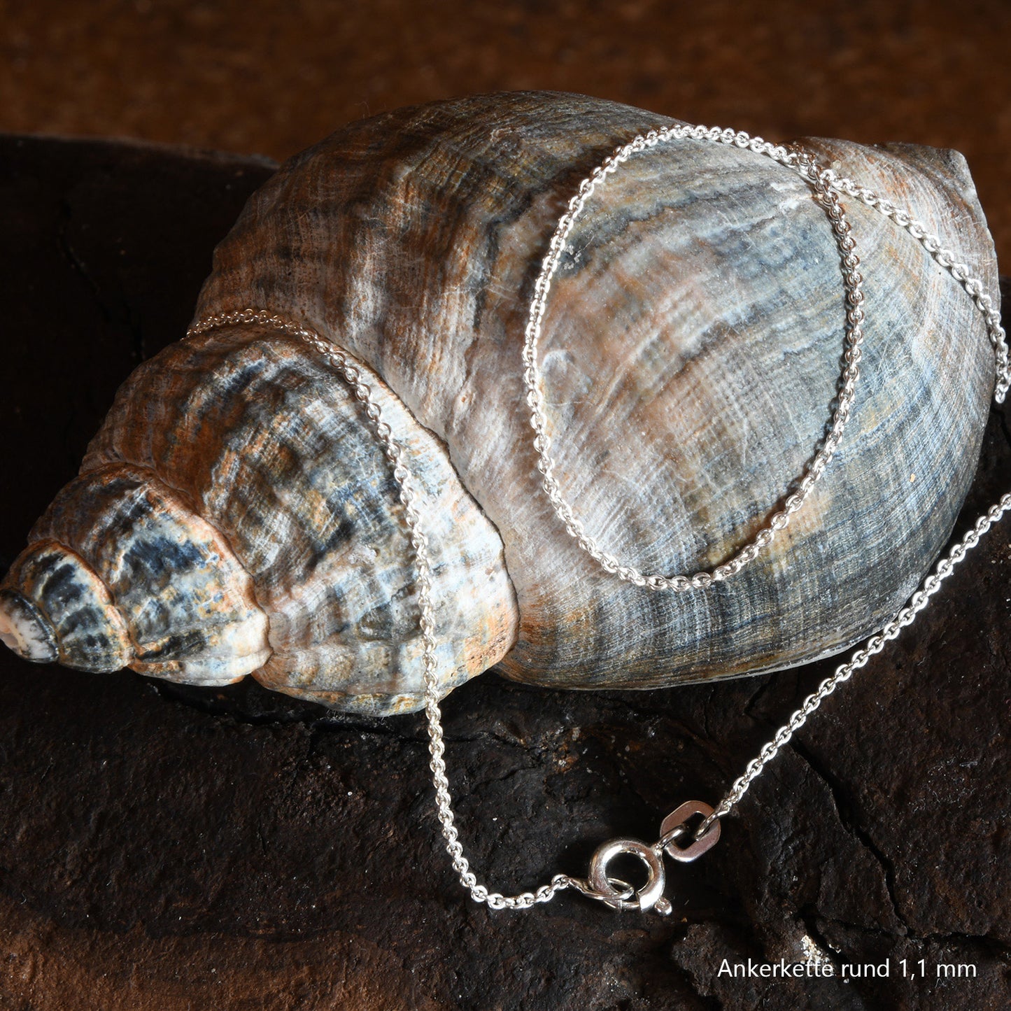 Silberkette Echt 925 Sterlingsilber Ankerkette rund Silber Halskette - Damenkette und Herrenkette Made in Germany