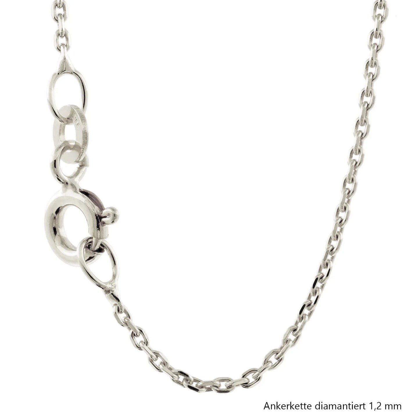 Silberkette Echt 925 Sterlingsilber Ankerkette diamantiert Silber Halskette - Damenkette und Herrenkette Made in Germany