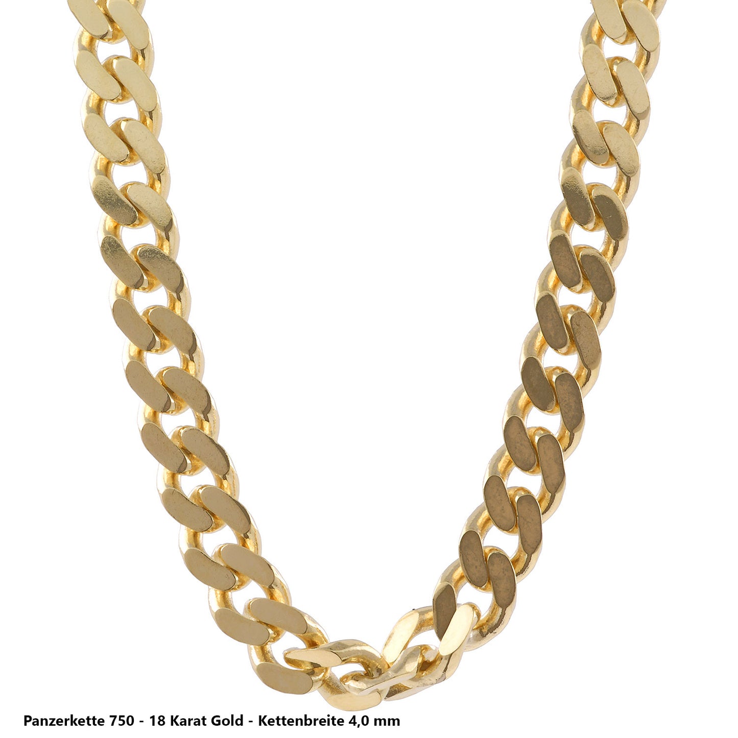 Edle massive Goldkette Panzerkette Halskette aus 750 - 18 Karat Gold