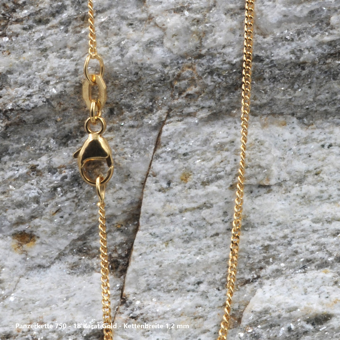 Edle massive Goldkette Panzerkette Halskette aus 750 - 18 Karat Gold