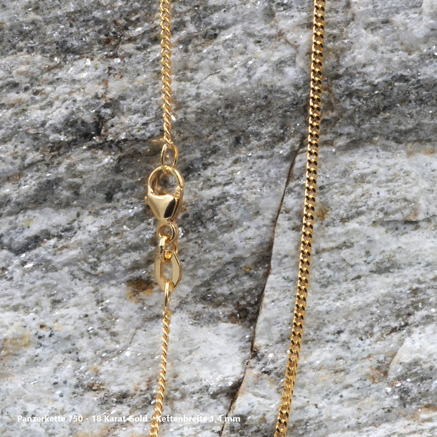 Edle massive Goldkette Panzerkette Halskette aus 750 - 18 Karat Gold