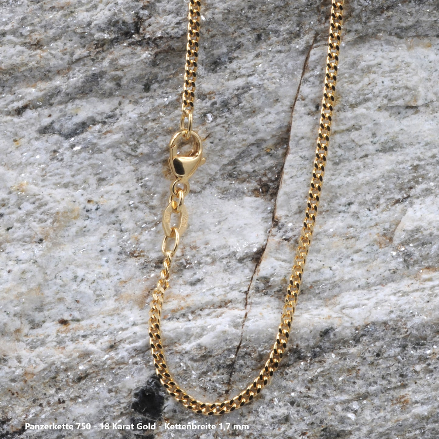 Edle massive Goldkette Panzerkette Halskette aus 750 - 18 Karat Gold