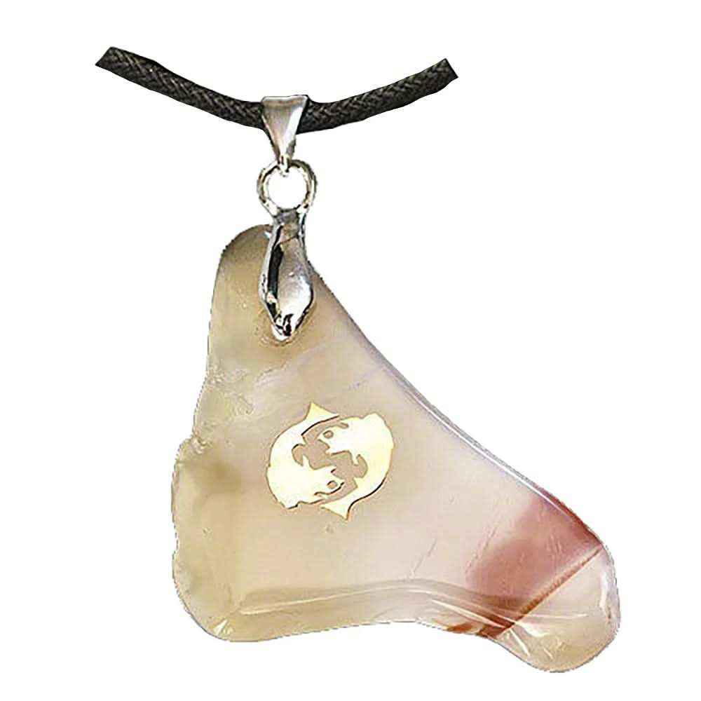 Achat-Sternzeichen Fische Anhänger Schmuck Höhe zwischen 3,5 und 5cm