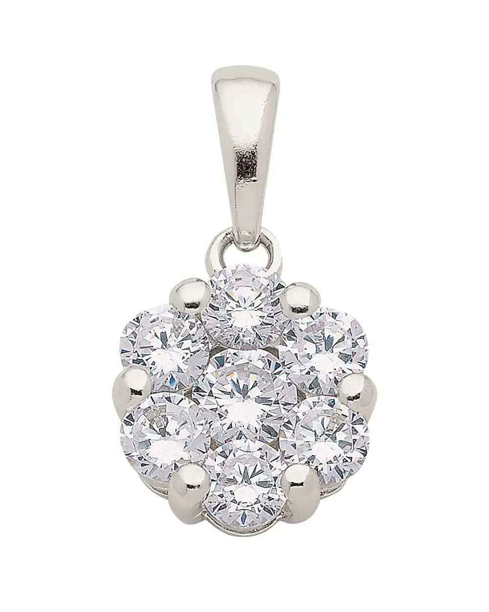 Anhänger aus Silber mit Zirkonia aus massiv 925 Sterlingsilber