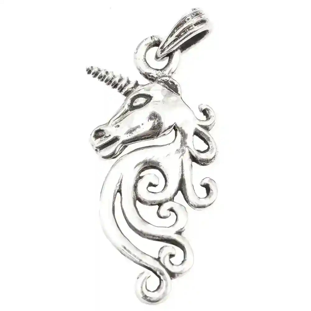 Anhänger Das Silberne Einhorn  Schmuck - Einhorn - 30x12mm