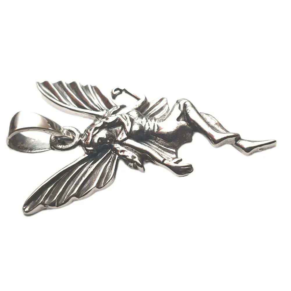 Anhänger Elfe Fee Engel Schmuck 925er Silber 34x22mm