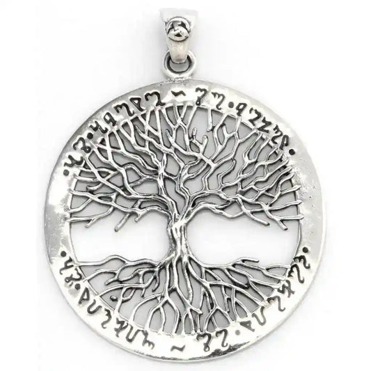 Anhänger Fiona Elbenzauber Lebensbaum 925er Silber gross - Lebensbaum - Durchmesser 37mm