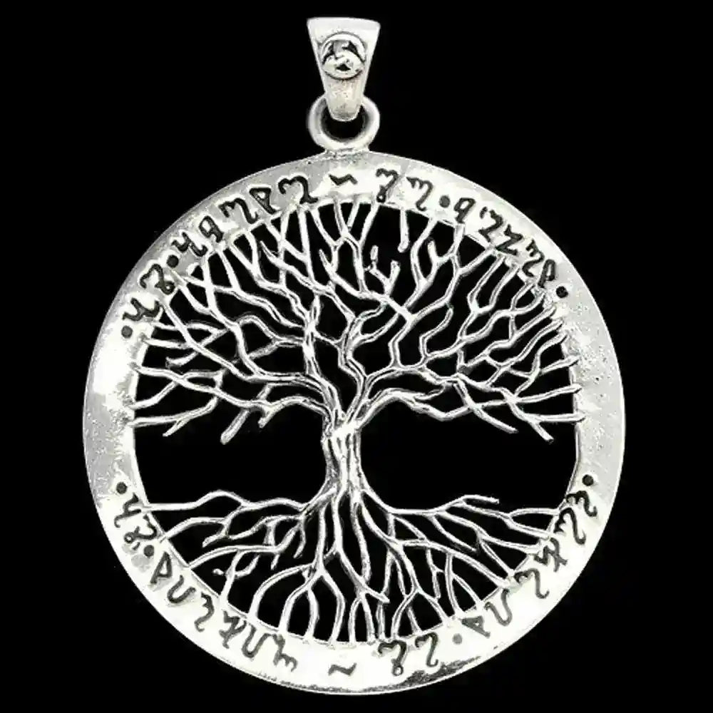 Anhänger Fiona Elbenzauber Lebensbaum 925er Silber gross - Lebensbaum - Durchmesser 37mm