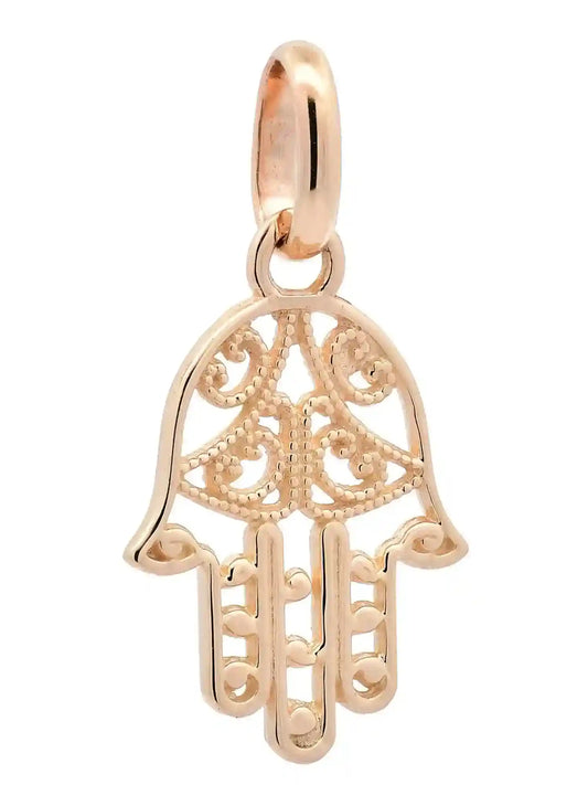Anhänger für Halskette Fatimas Hand echt massiv 585-14 Karat Gold