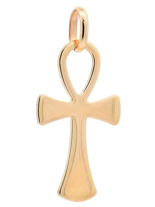 Anhänger für Halskette Kreuz echt massiv 585-14 Karat Gold
