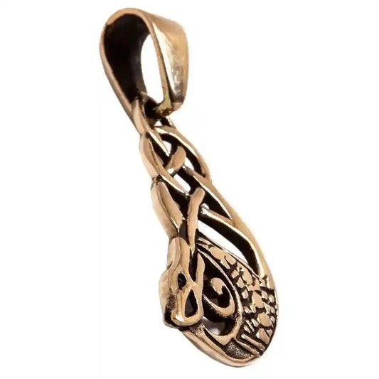 Anhänger Keltischer Schutzdrache Bronze Schmuck - Keltische Knoten , Pferd - 31x13mm