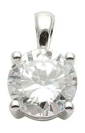 Anhänger  Krappenfassung 925 Silber mit Zirkoniar rhodiniert