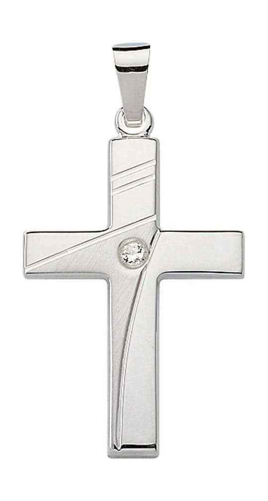 Anhänger Kreuz  925 Silber mit Zirkonia