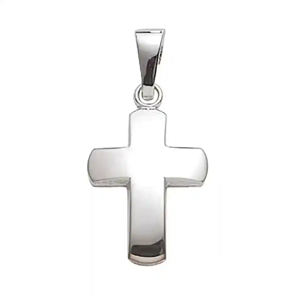 Anhänger Kreuz aus massiv 333 - 8 kt Weißgold