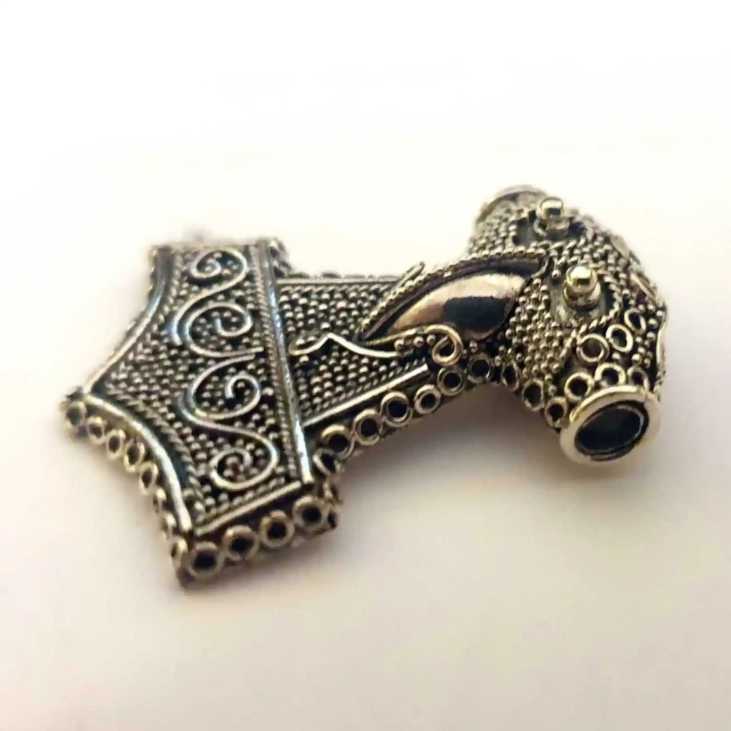 Anhänger Llyr Hammer 925er Silber - Thorhammer - 32x24mm