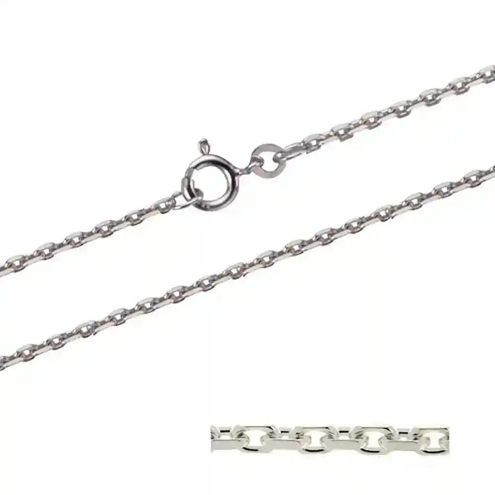 Ankerkette diamantiert Länge 40cm - Breite 1,7mm - 585-14 Karat Gold