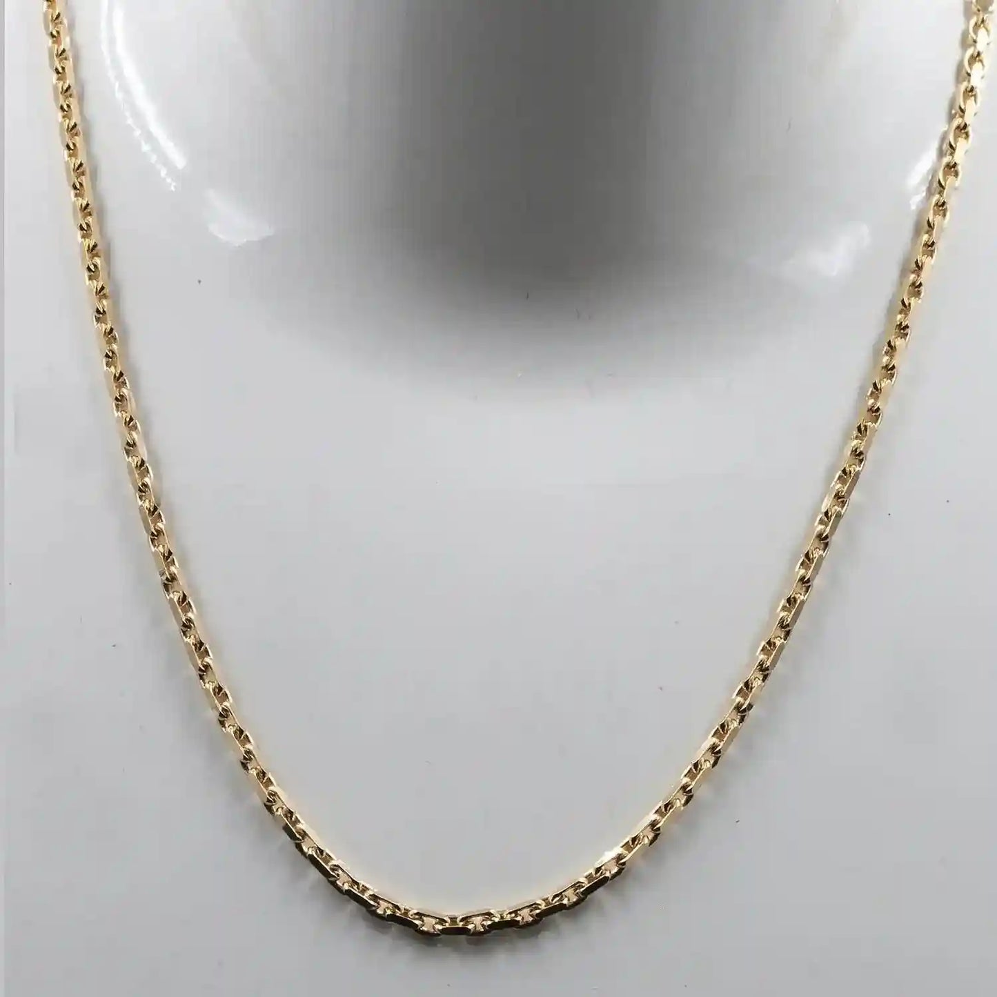 Ankerkette diamantiert Länge 42cm - Breite 2,5mm - 585-14 Karat Gold