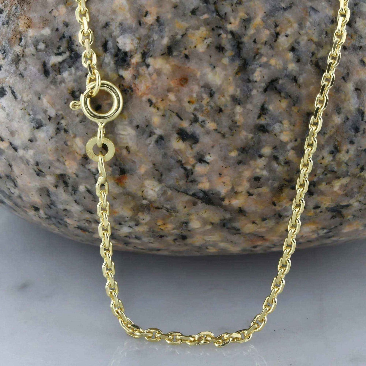 Ankerkette diamantiert Länge 50cm - Breite 1,9mm - 333-8 Karat Gold