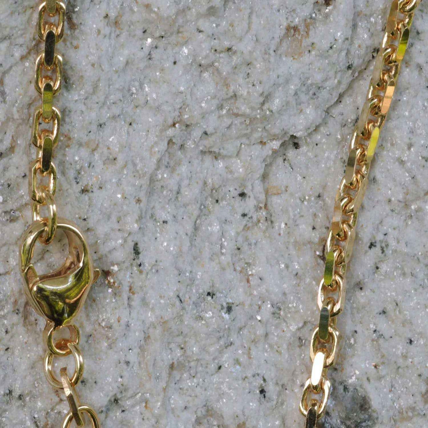 Ankerkette diamantiert Länge 70cm - Breite 3,0mm - 333-8 Karat Gold