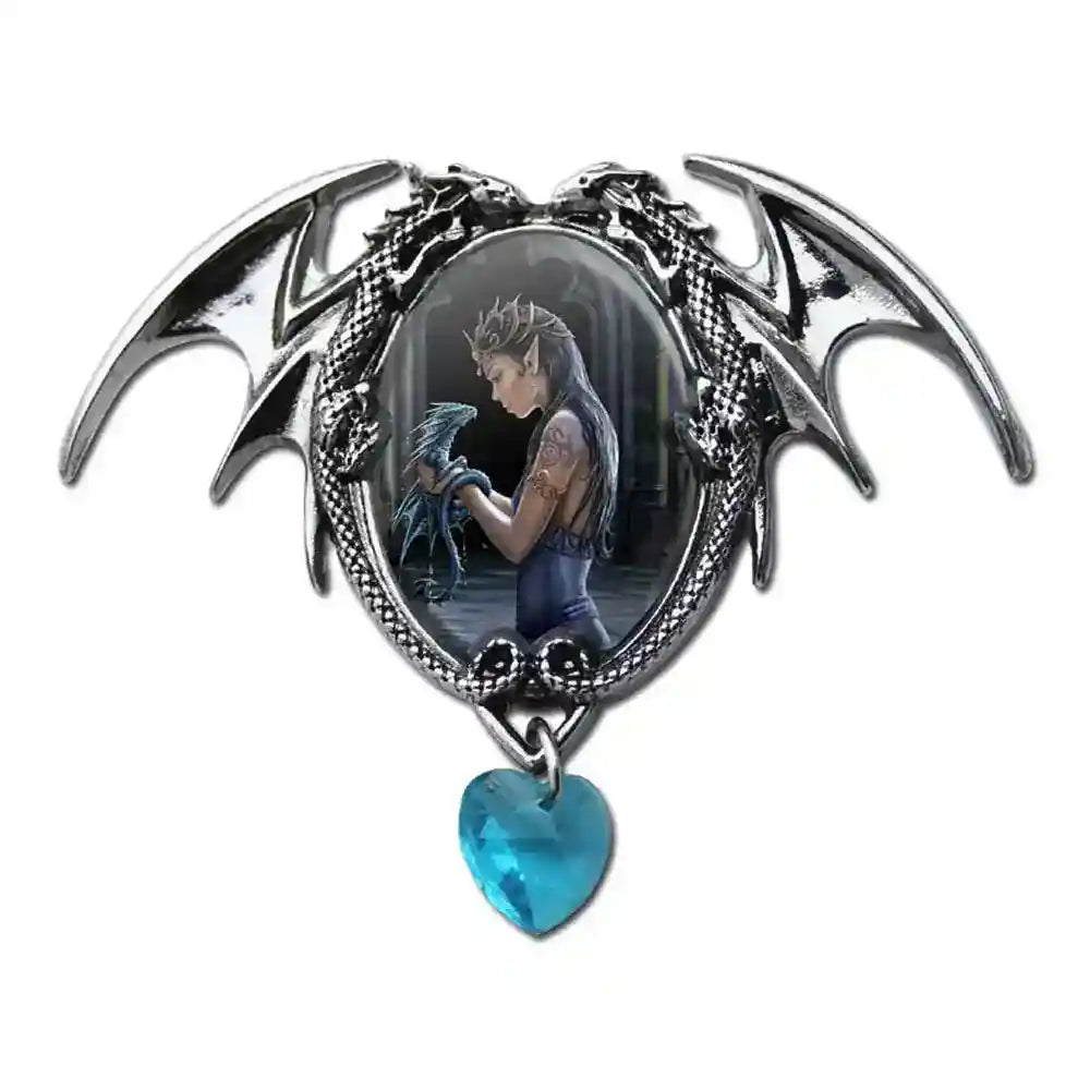 Anne Stokes Anhänger Wasser Drache Cabochon Schmuck Fantasy Elfe