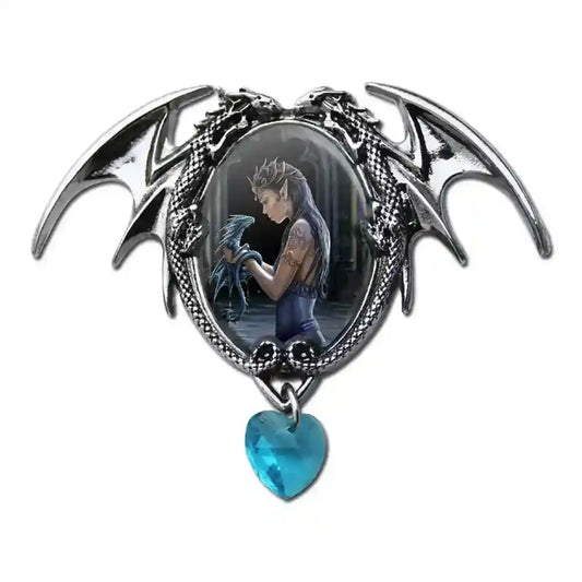 Anne Stokes Anhänger Wasser Drache Cabochon Schmuck Fantasy Elfe