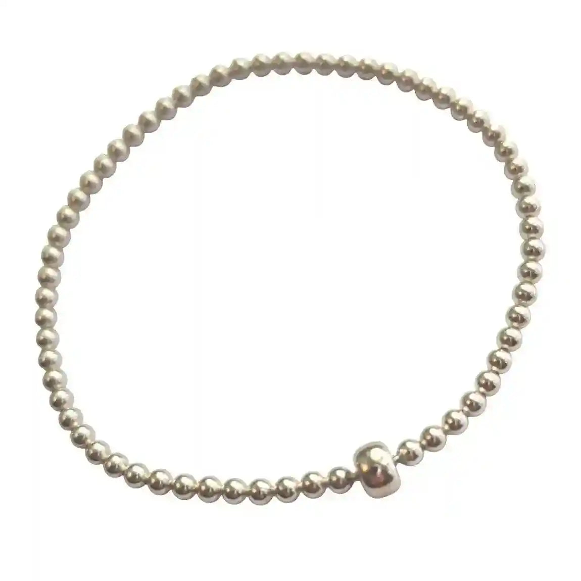 Armband 925er Silber 19cm Kugelkette Armkette