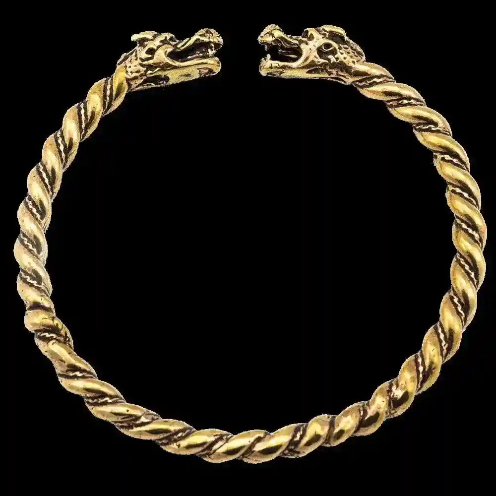 Armreif Wikinger-Drachen Bronze gross 6,5cm