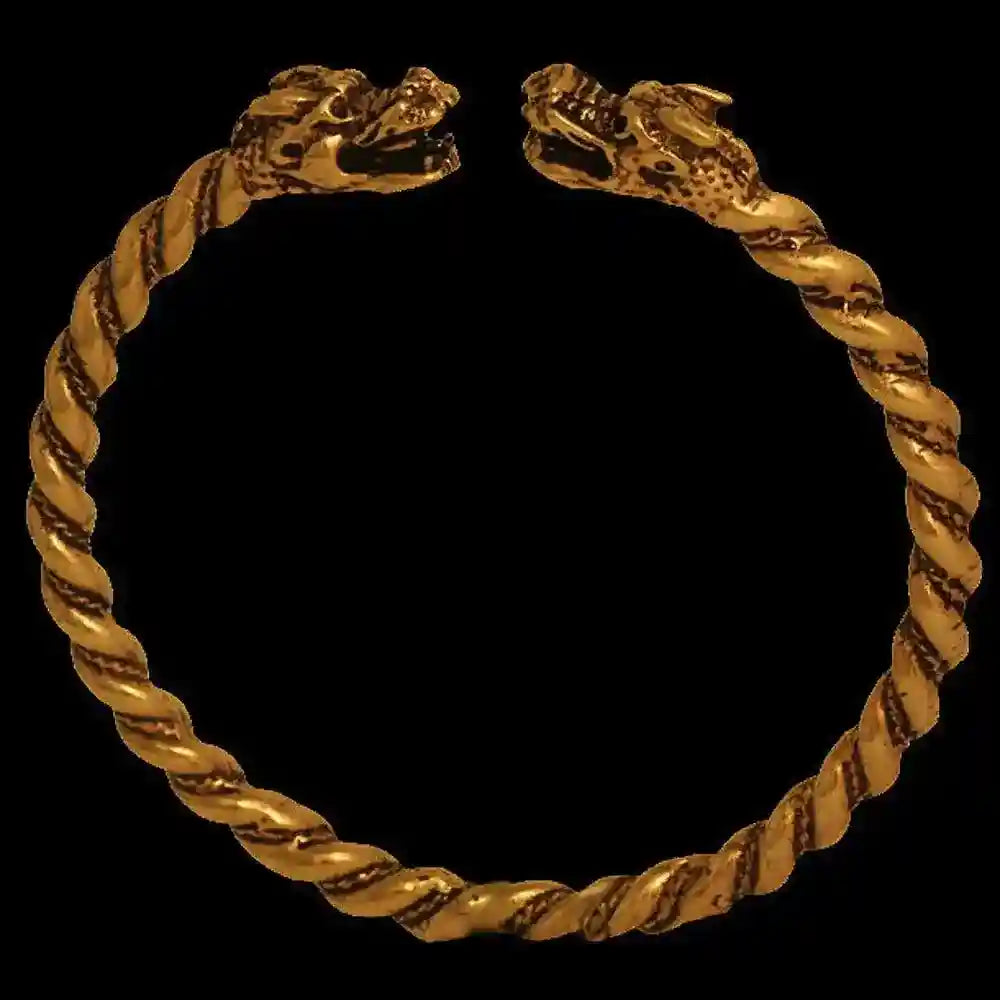 Armreif Wikinger-Drachen Bronze gross 6,5cm