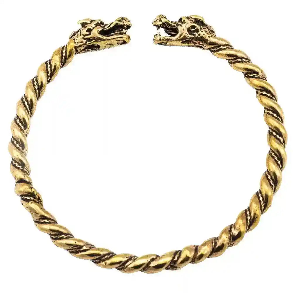 Armreif Wikinger-Drachen Bronze gross 6,5cm