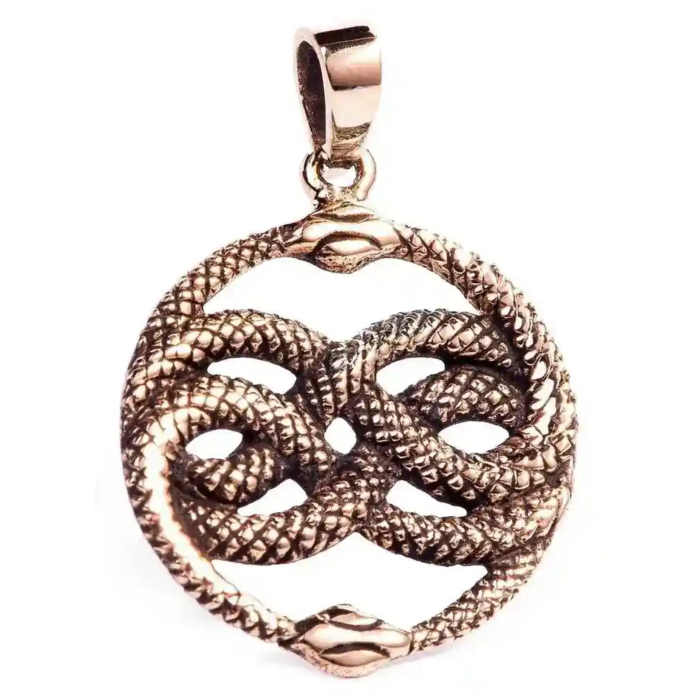 Aurin Schlangen Bronze Anhänger Auryn - Schlangen - 21mm Duchmesser