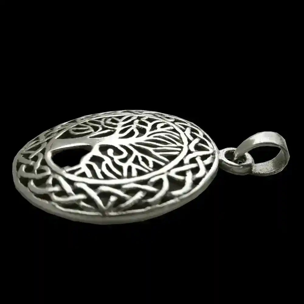 Baum Schmuck Anhänger keltischer Knoten 925er Silber 27 mm Durchmesser