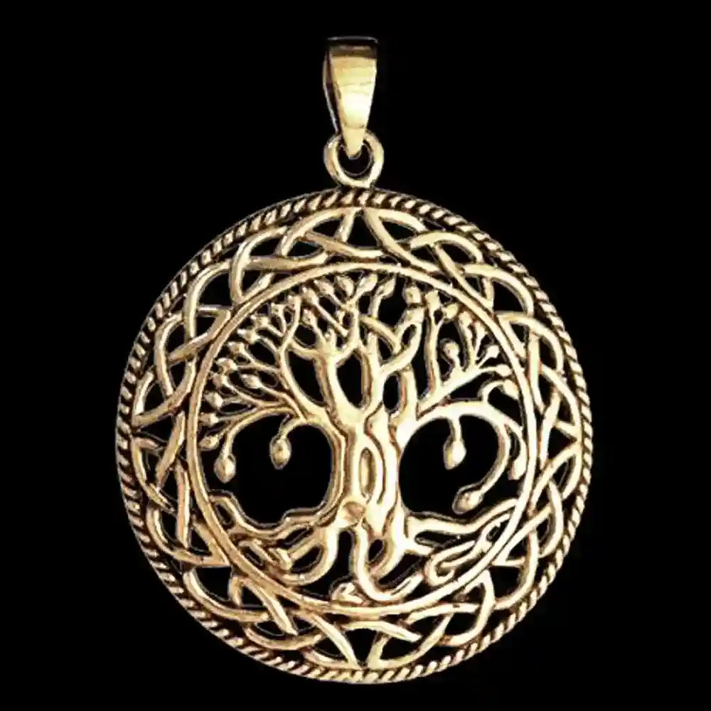 Bronzeanhänger Lebensbaum Runa Schmuck - Keltische Knoten , Pflanzen , Sonstige Tiere - 45x35mm