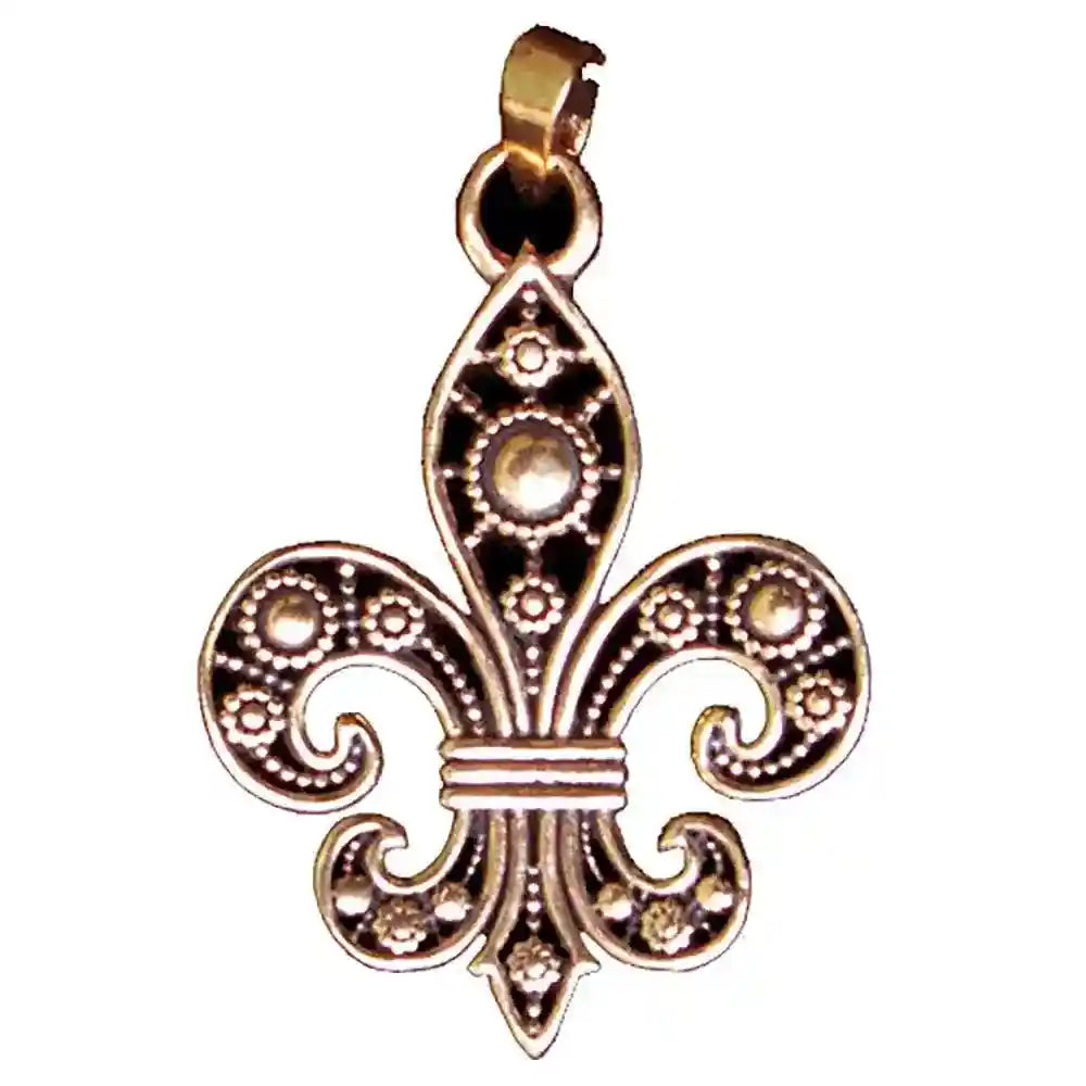 Bronzeanhänger Lilie groß Schmuck - Engel - 39x29 mm