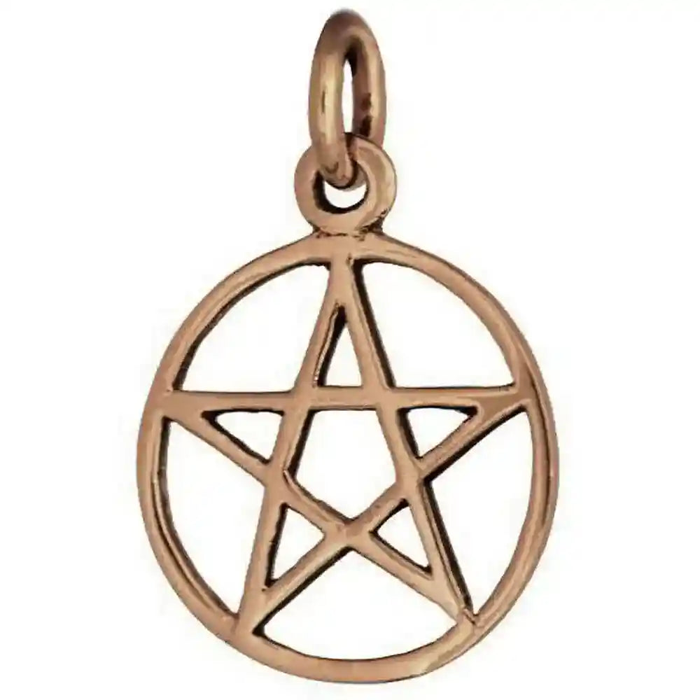 Bronzeanhänger Pentagramm Penarddun - 18mm Durchmesser - Firma Holzenplotz - Silberketten-Goldketten.de