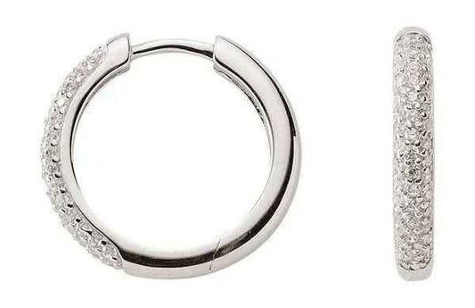 Creolen  Zirkonia 925 Silber rhodiniert