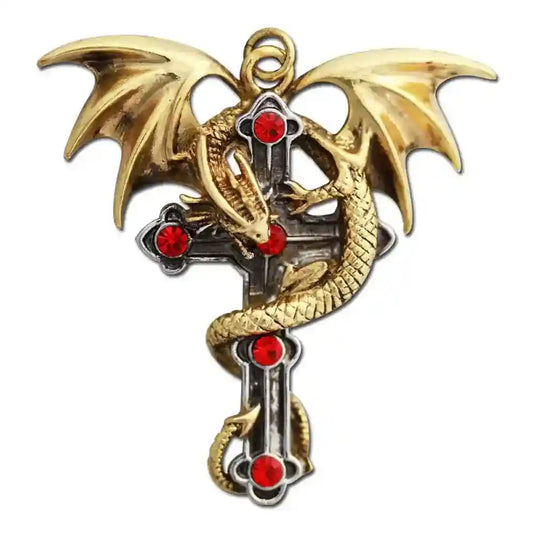 Crux Dragana Anhänger Schmuck - Drachen , Kreuze - 50x60mm