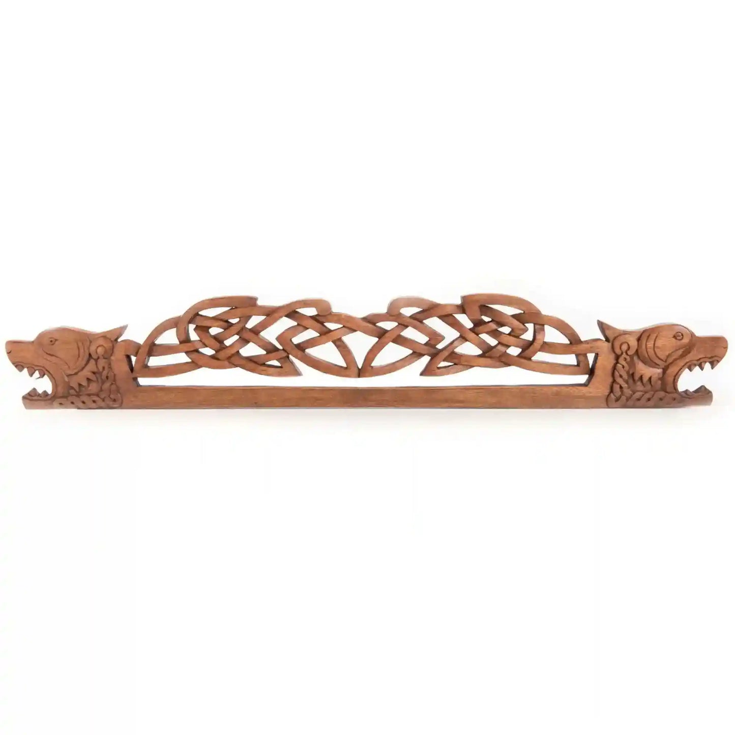 Deko Wandbild Handgearbeitet aus Holz CELTIC Wandschmuck Kelten 2 Hunde Holz