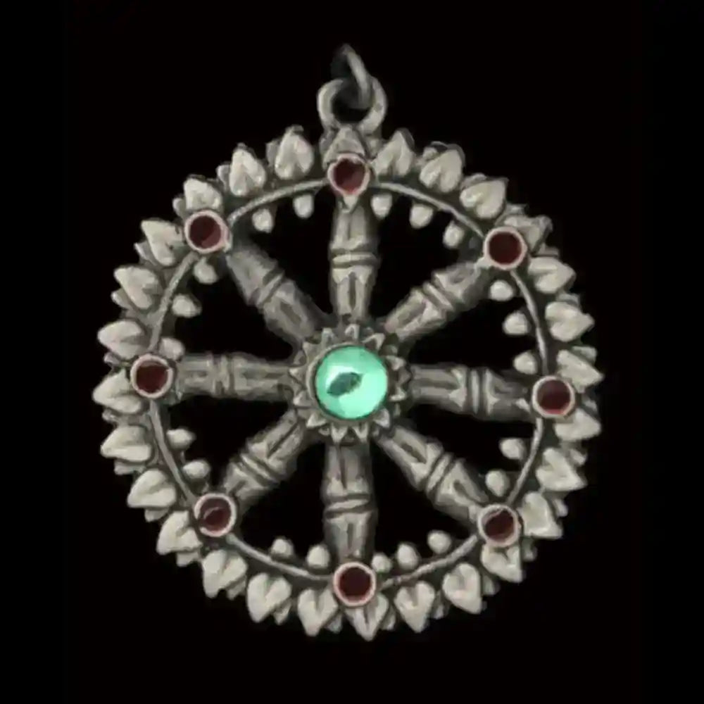 Dharma Rad - Buddha - Anhänger Schmuck Durchmesser 35mm