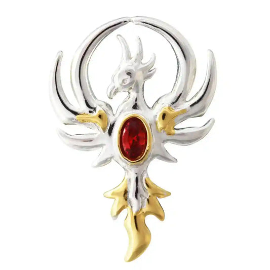 Die Auferstehung des Phönix Schmuck Anhänger 925er Silber 30mm+echte Silberkette