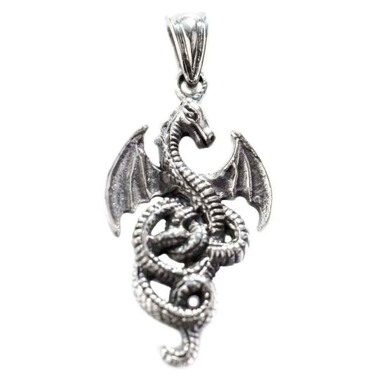 Drache Schmuck Anhänger 925er Silber - Drachen - 30x14mm