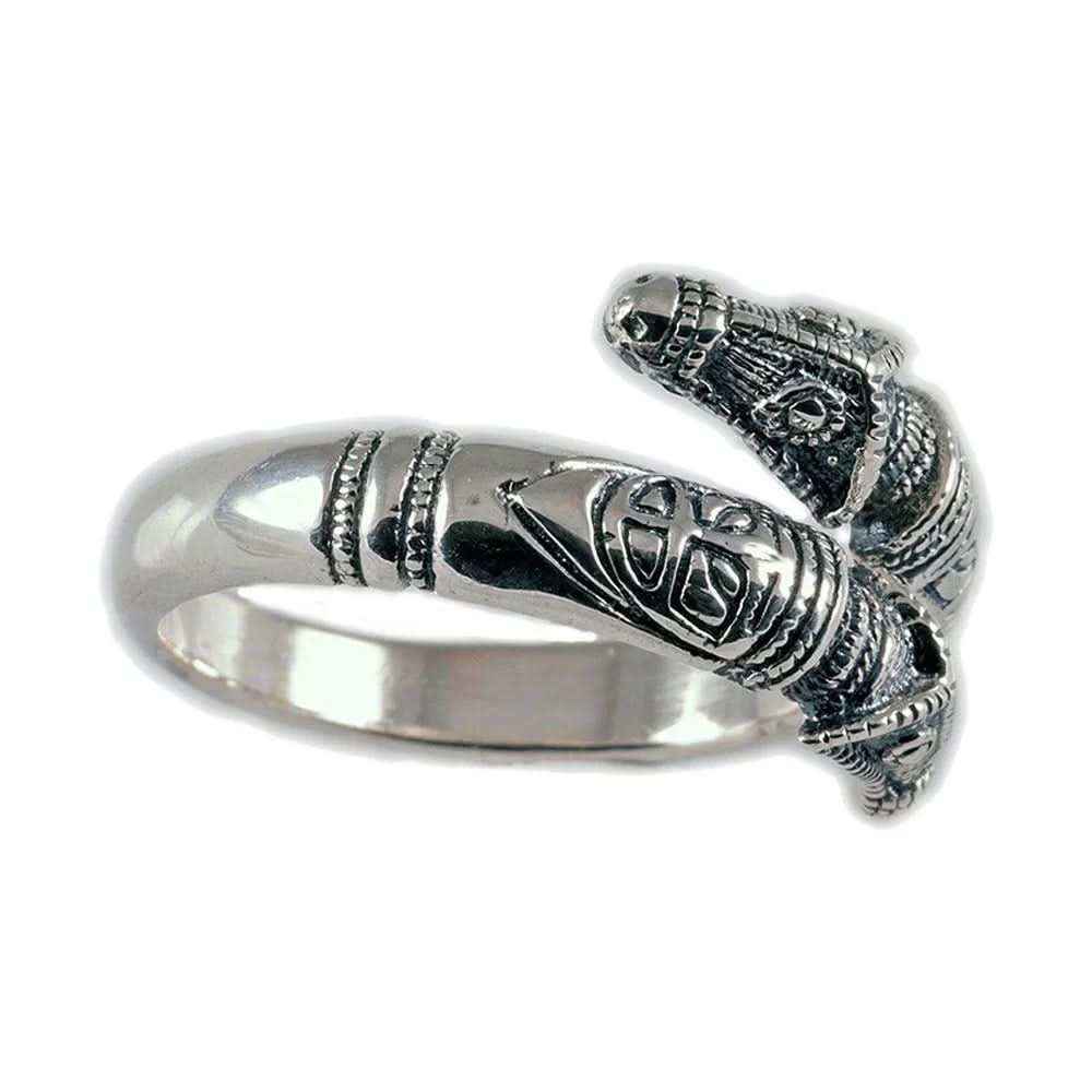 Drachenring, verstellbar klein 925er Silber Größe 52-60
